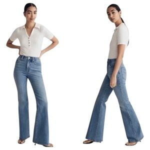 Madewell Light Blue Flare Jeans - Wide Leg Denim